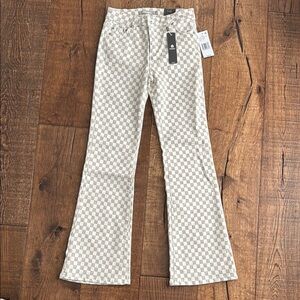 2/$15- NWT Girls Checkered Flare Pants